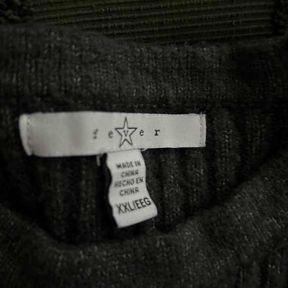 Fever Gray Ribbed Crew Neck Sweater - Picture 2 of 3